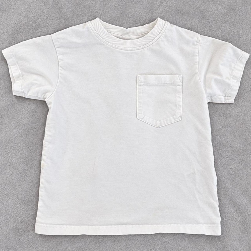 Zara Kids White Pocket Tee — 3 Years / 98 cm